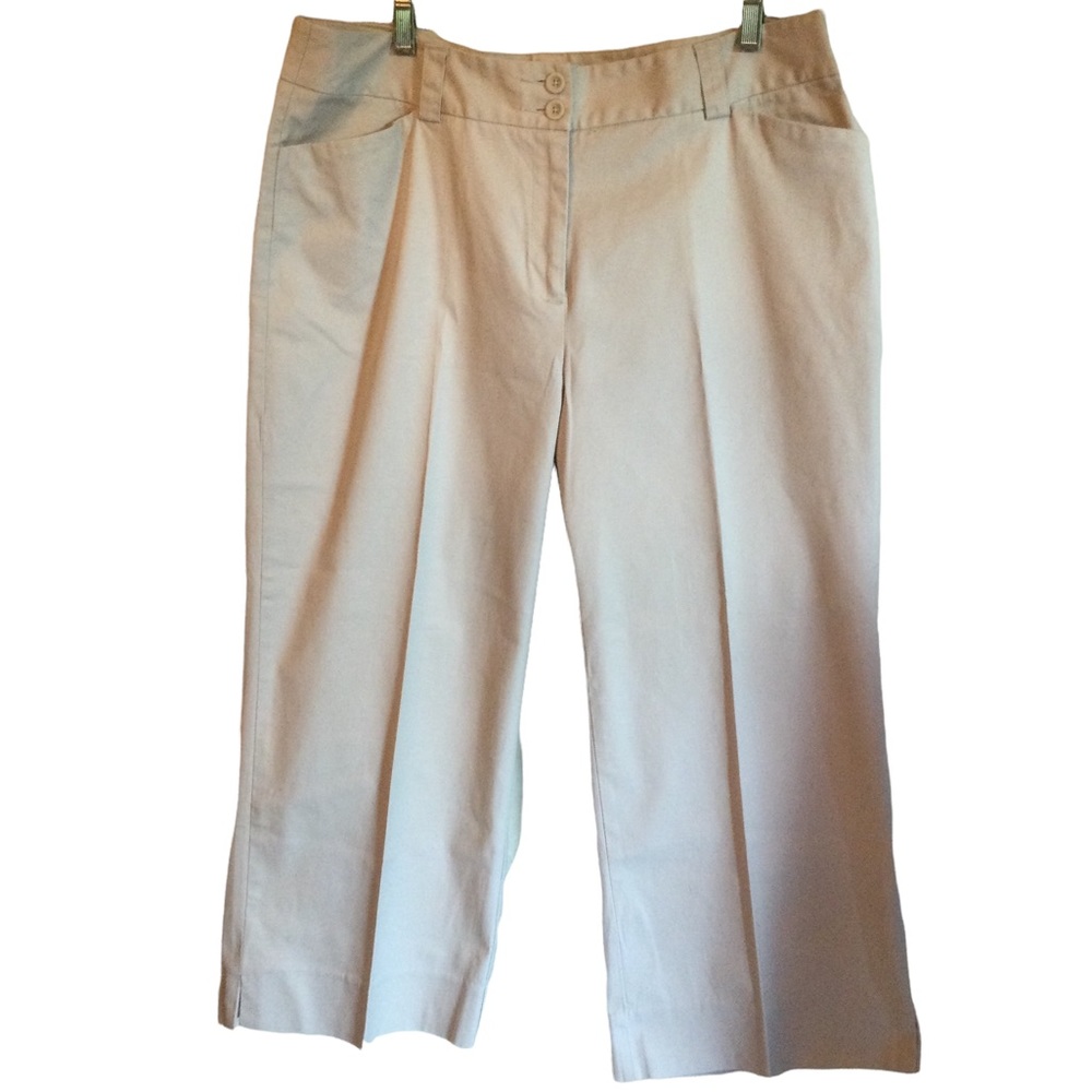 Lane Bryant Tan Capri Pant